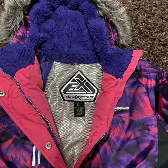 ZeroXPosur girls size 14 Large purple & pink - Picture 3 of 3